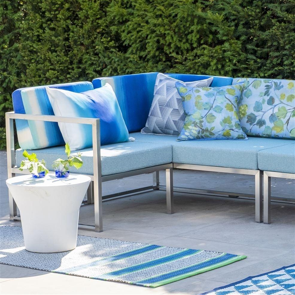 Designers Guild Pompano Cobalt Outdoor Runner Rug