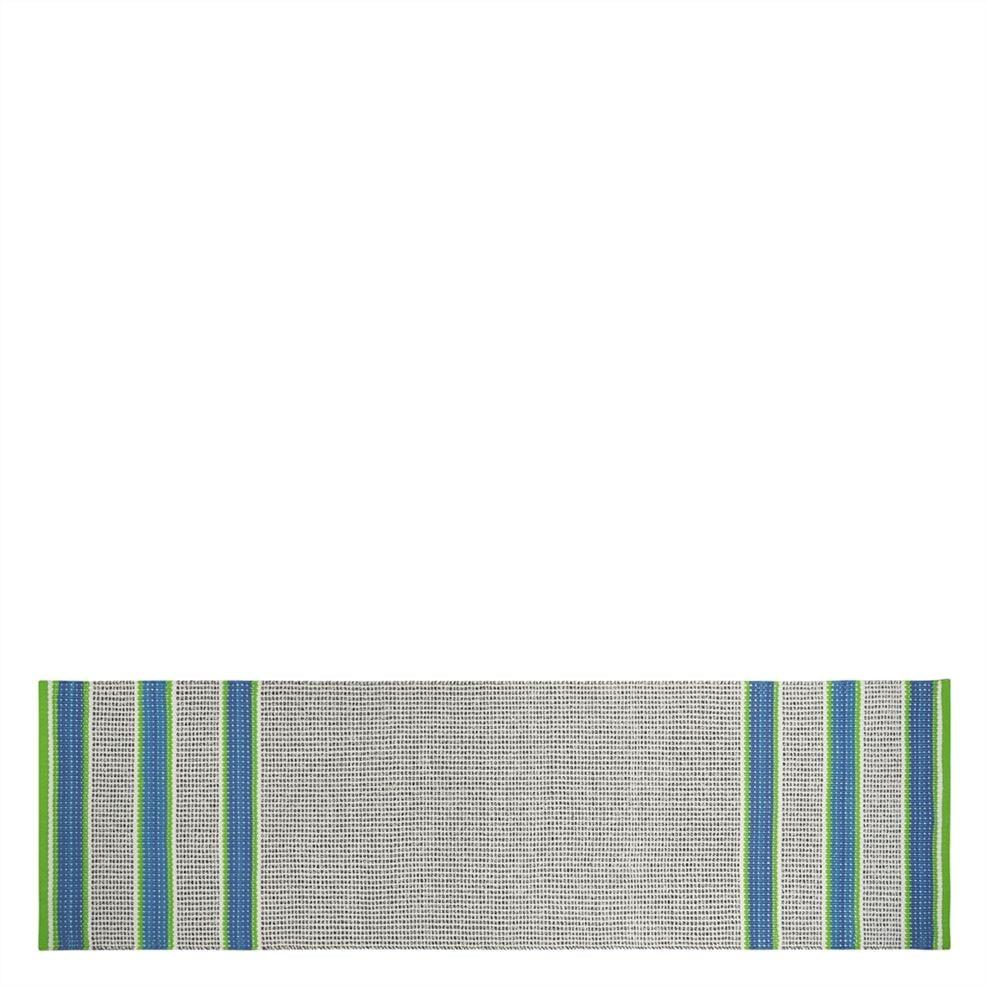 designers guild Pompano Cobalt Outdoor Runner Rug