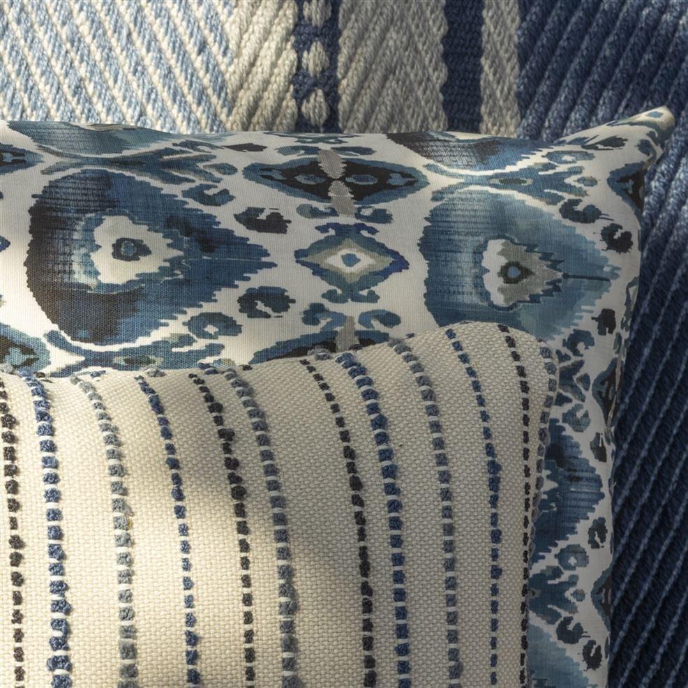Designers Guild Saldes Indigo Outdoor Cushion