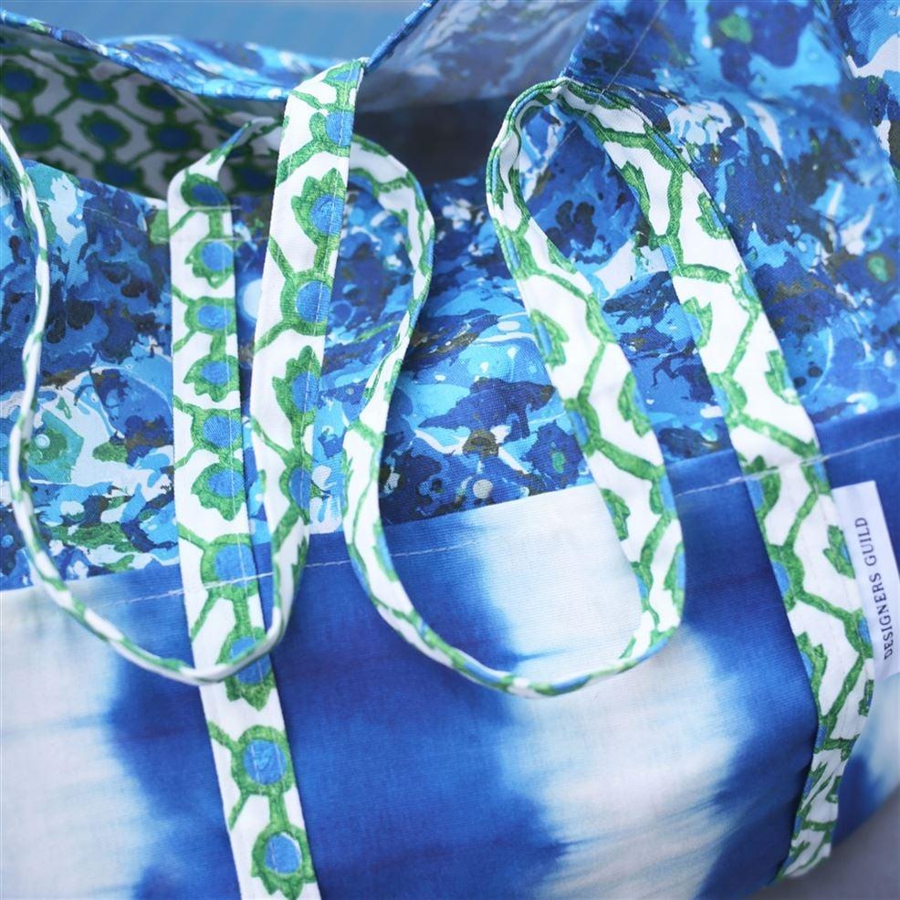 Designers Guild Savine Odisha Cobalt Beach Bag