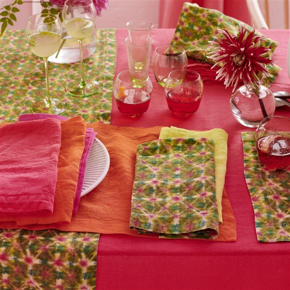 Designers Guild Shibori Lime Table Linen