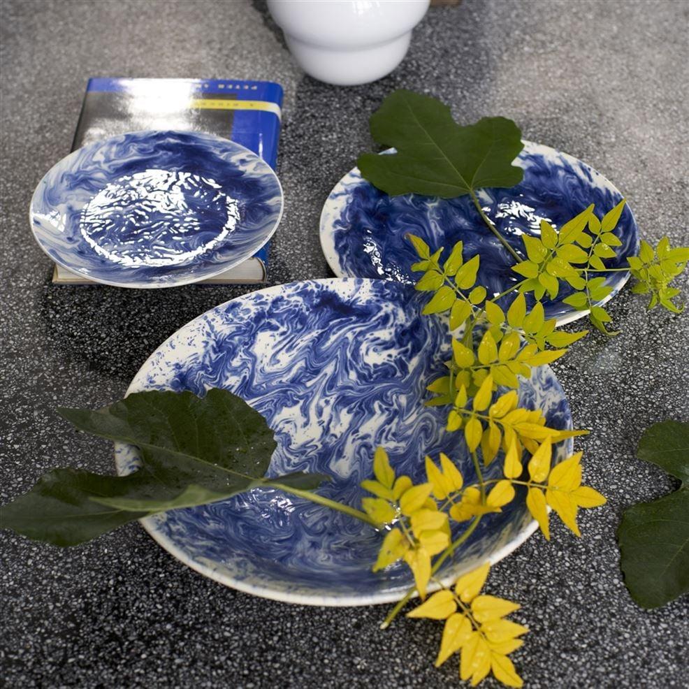Designers Guild Slick & Sleet Indigo Dinner Plate