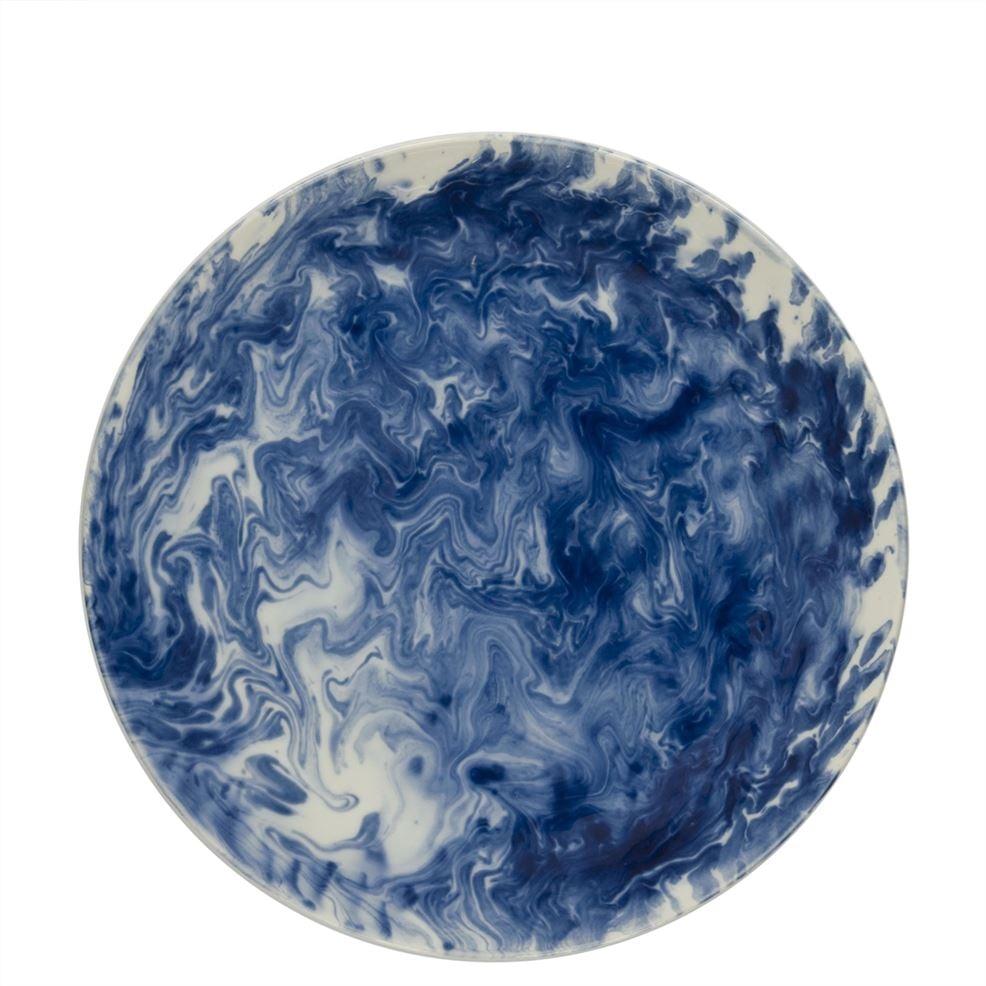 designers guild Slick & Sleet Indigo Dinner Plate