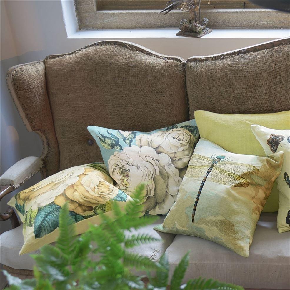 Designers Guild Dragonfly Over Clouds Sky Blue Decorative Pillow