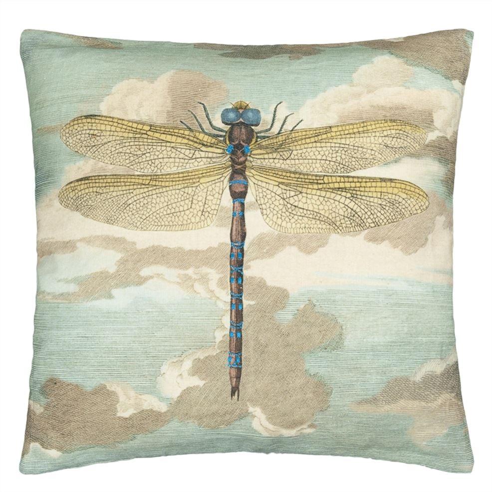 Designers Guild Dragonfly Over Clouds Sky Blue Decorative Pillow