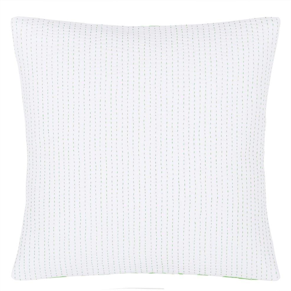 Designers Guild Emerald Block Printed Cotton Decorative Pillow