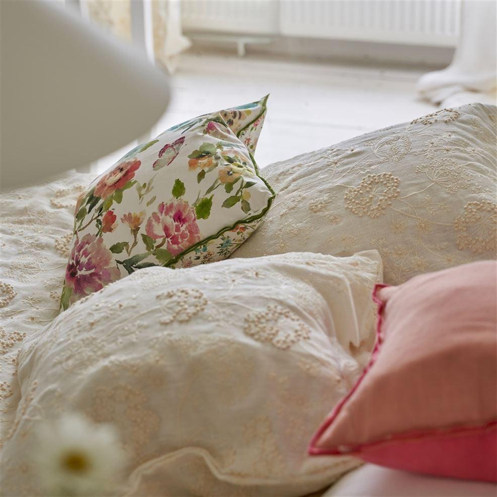 Designers Guild Fiore D'acqua Peony Coton Decorative Pillow