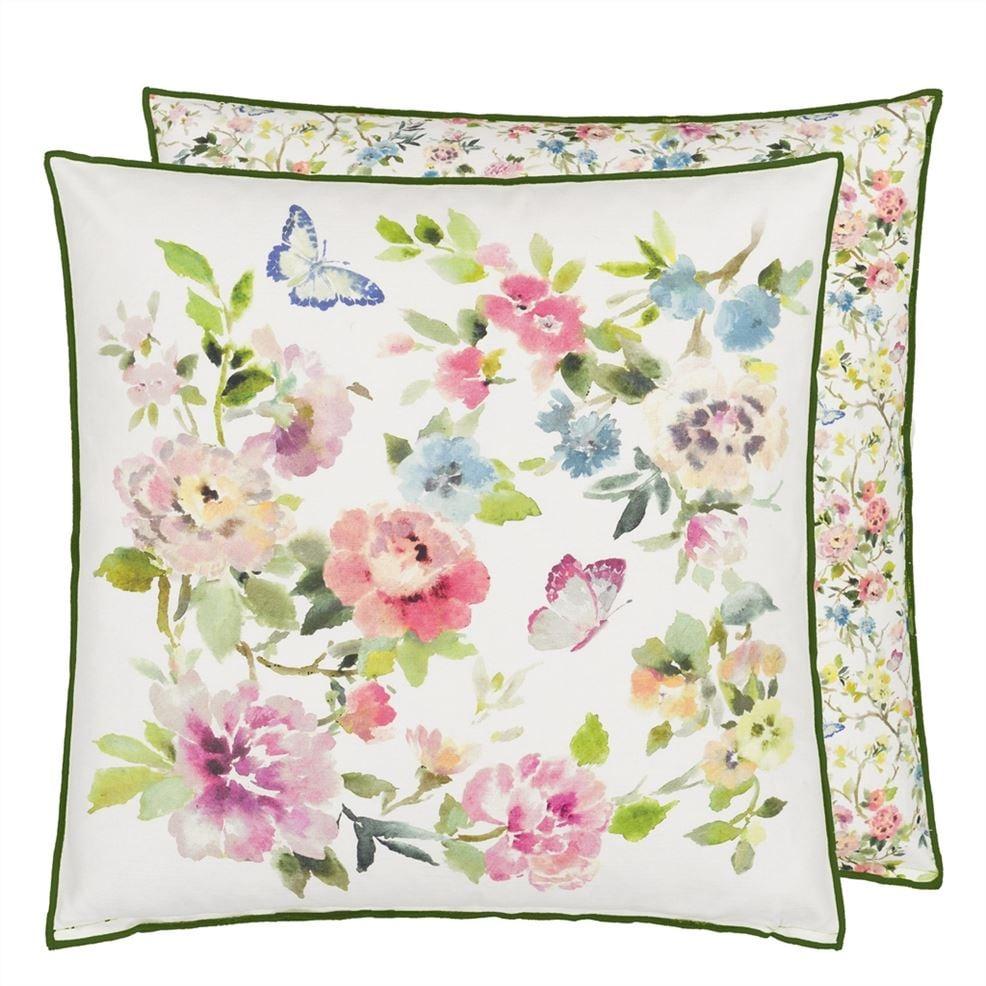 designers guild Fiore D'acqua Peony Coton Decorative Pillow