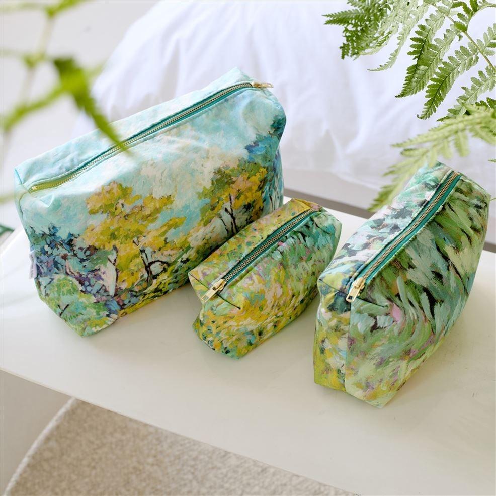 Designers Guild Foret Impressionniste Celadon Medium Toiletry Bag