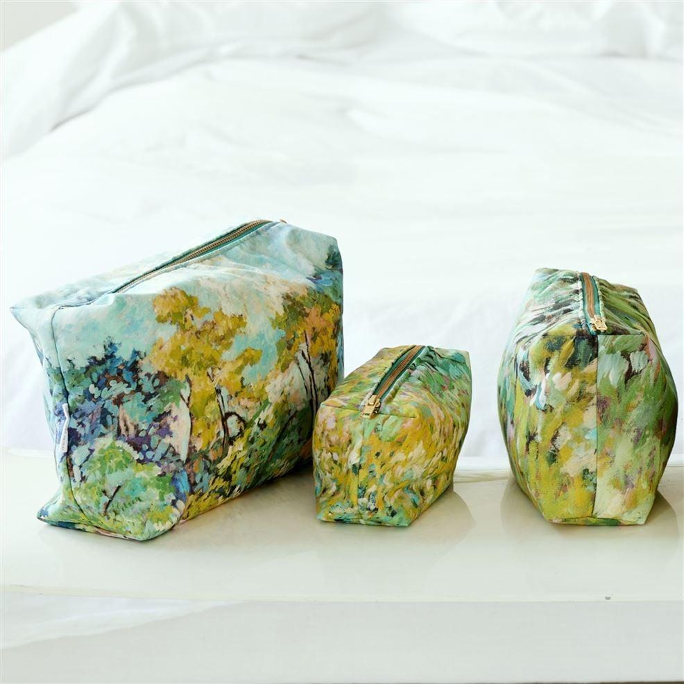 Designers Guild Foret Impressionniste Celadon Medium Toiletry Bag
