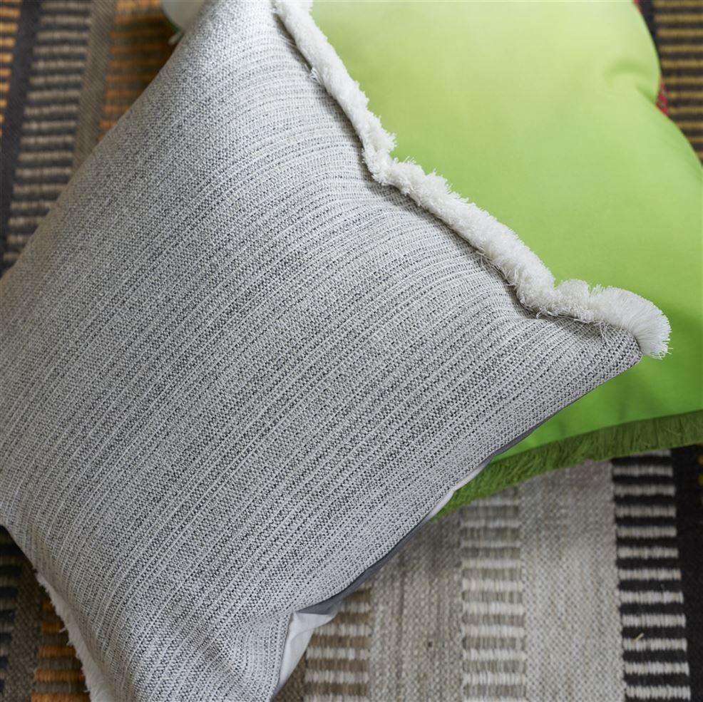 Designers Guild Grayton Graphite Outdoor Decorative Pillow