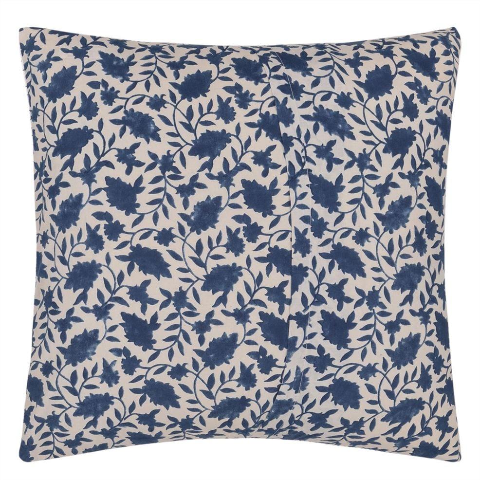 Designers Guild Indigo Block Printed Decorative Pillow