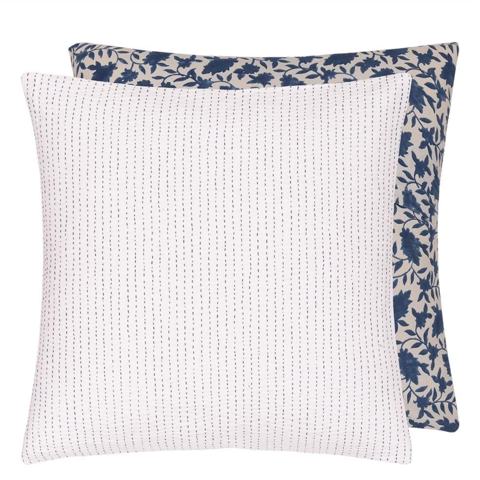 designers guild Indigo Block Printed Decorative Pillow