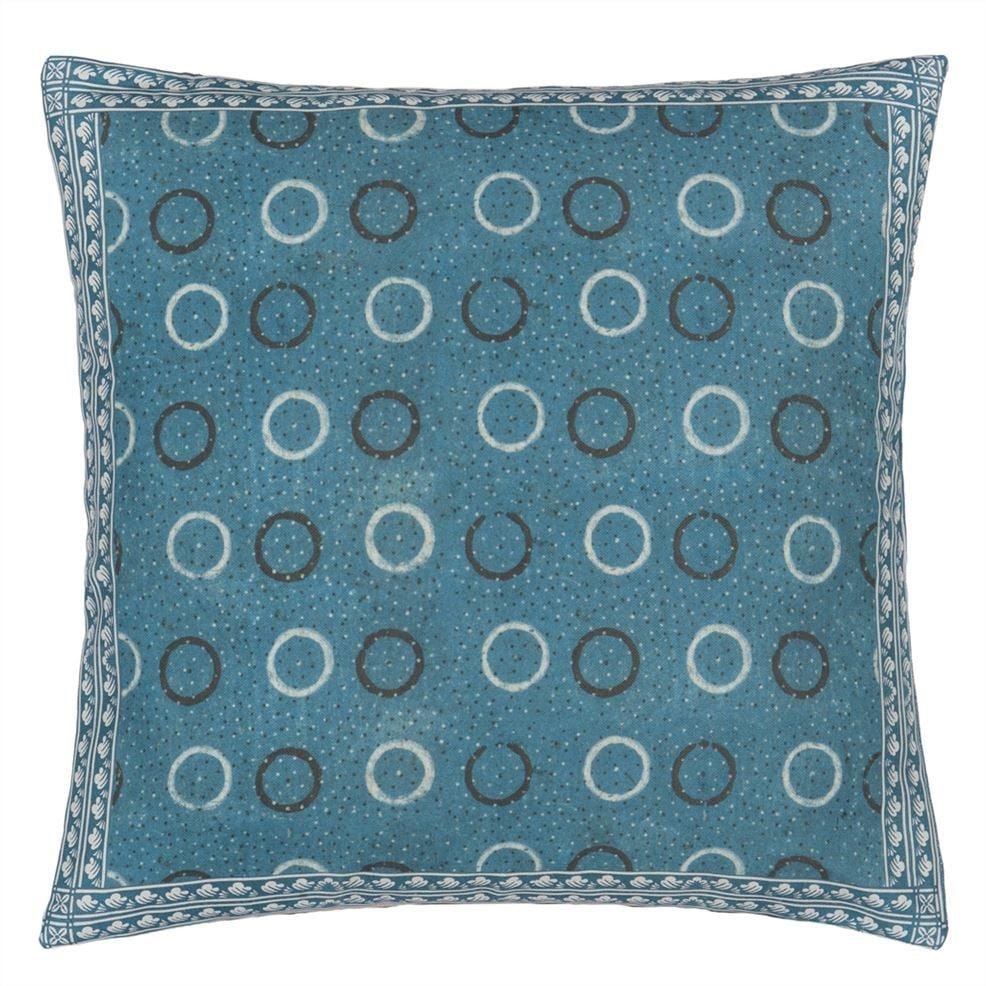 Designers Guild Indigo Circles Indigo Decorative Pillow