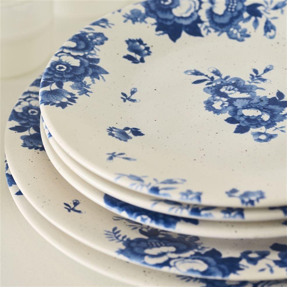 Designers Guild Indigo Vintage Flowers Dinner Plate