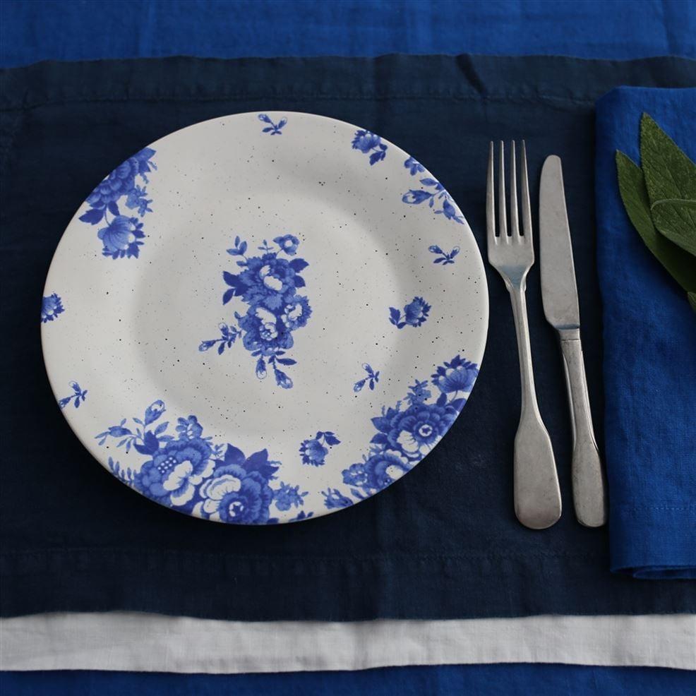 Designers Guild Indigo Vintage Flowers Dinner Plate