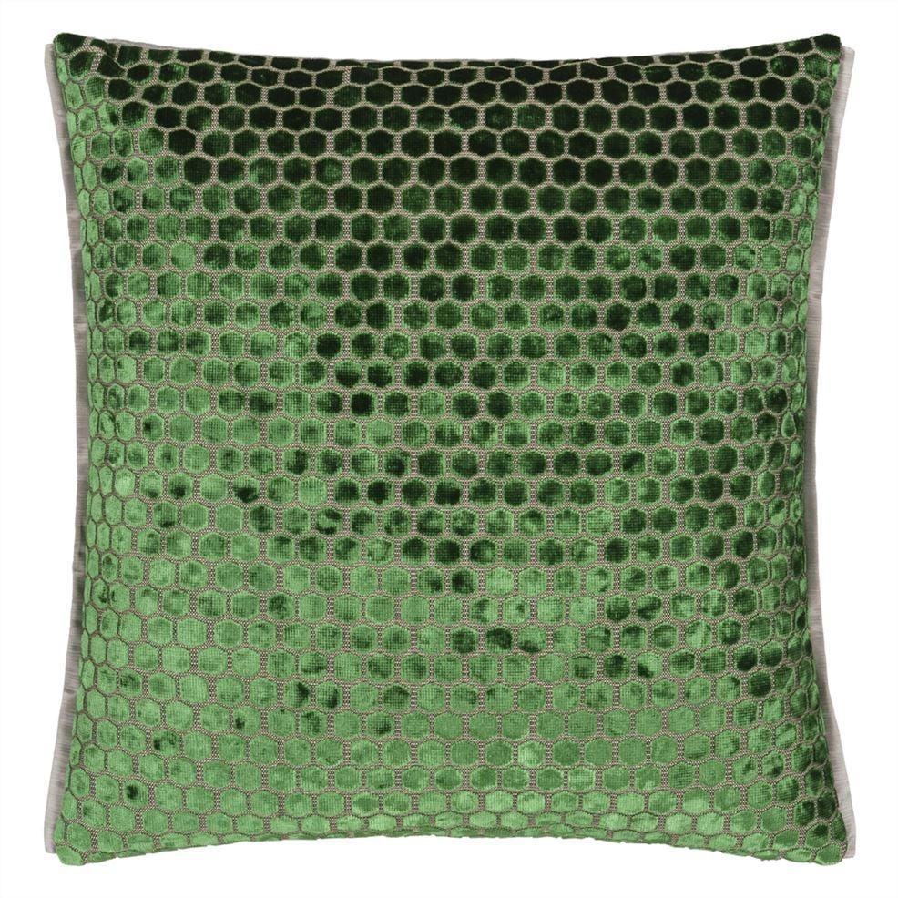 Designers Guild Jabot Emerald Velvet Decorative Pillow