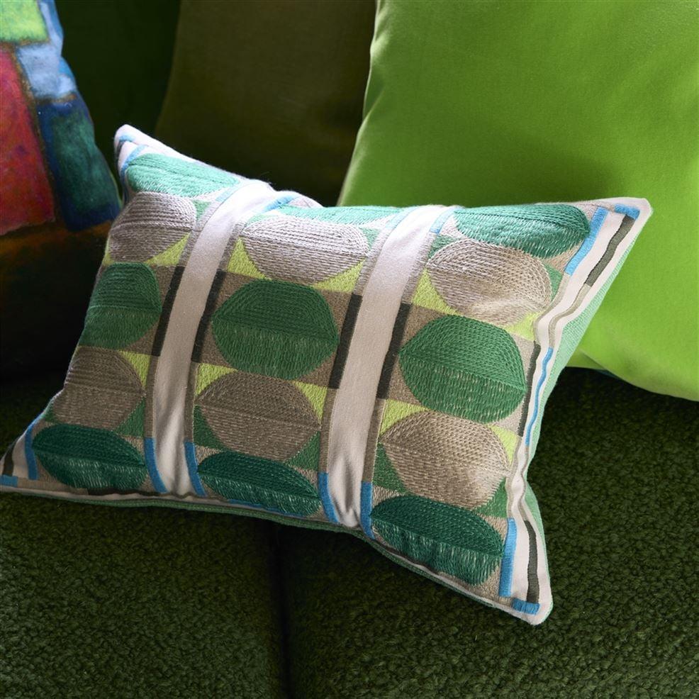 Designers Guild Kushime Emerald Cotton Decorative Pillow