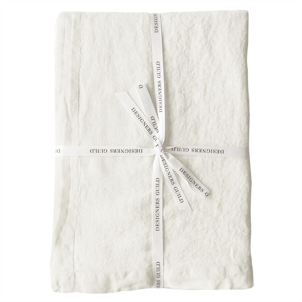 Designers Guild Lario Alabaster Linen Table Cloth Runner Placemats & Napkins
