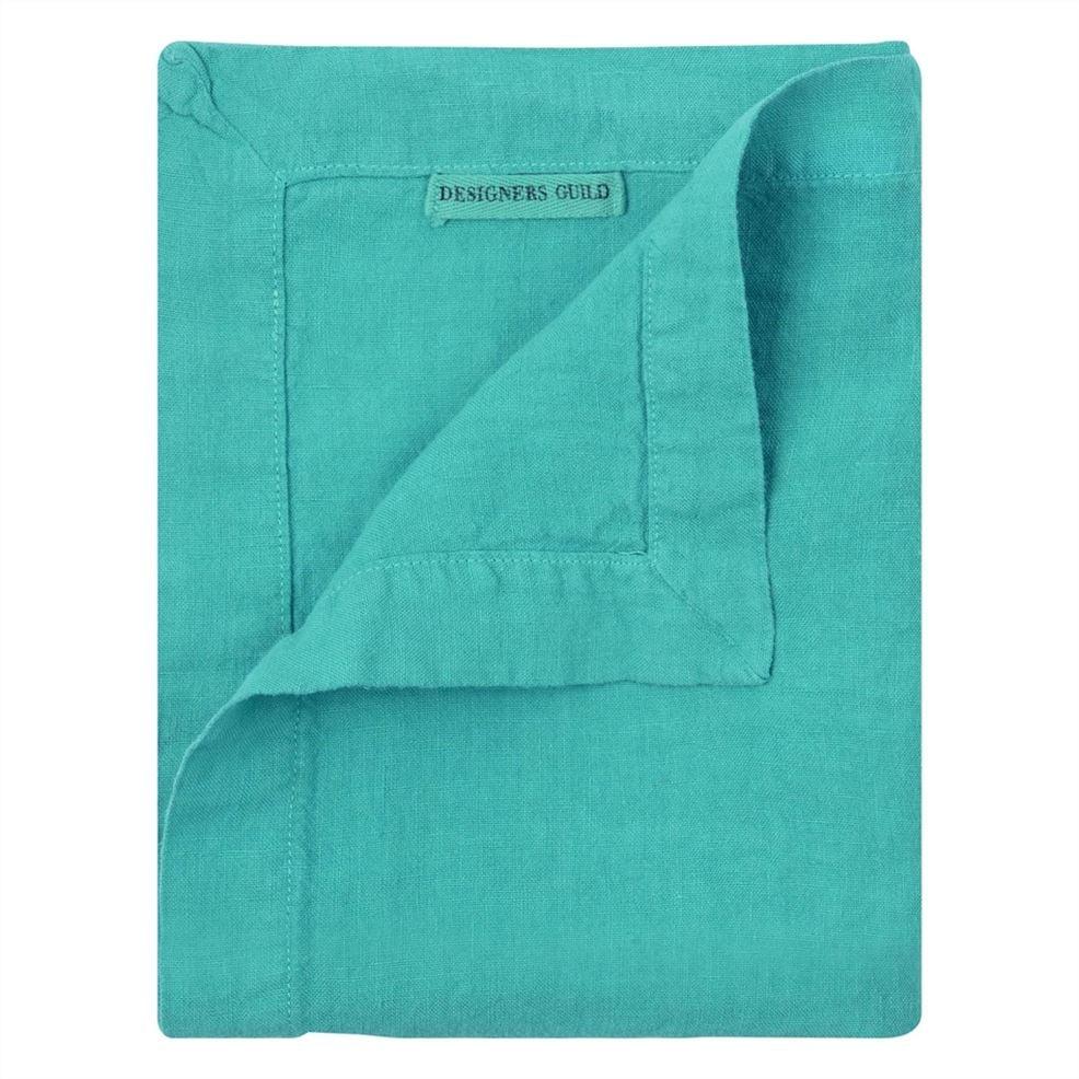 designers guild Lario Azure Linen Placemats & Napkins