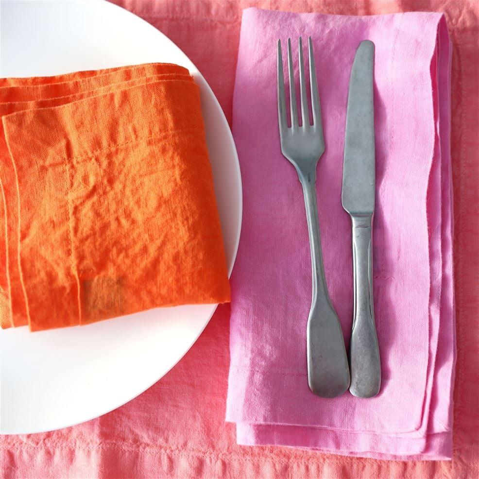 Designers Guild Lario Camelia Linen Table Cloth Runner Placemats & Napkins