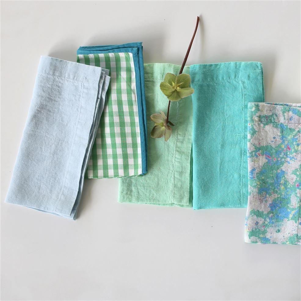 Designers Guild Lario Cloud Linen Table Cloth Runner Placemats & Napkins