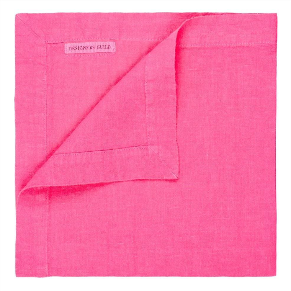 Designers Guild Lario Fuchsia Linen Table Cloth Runner Placemats & Napkins