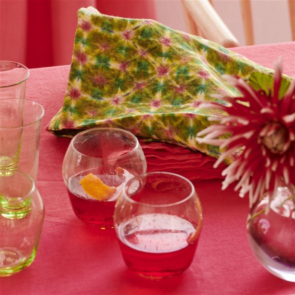 Designers Guild Lario Geranium Linen Runner Placemats & Napkins