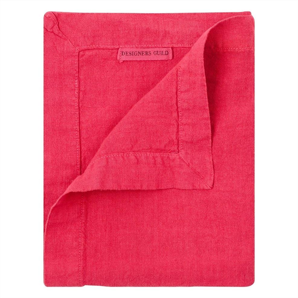 designers guild Lario Geranium Linen Runner Placemats & Napkins