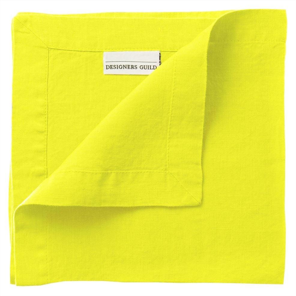 Designers Guild Lario Lemon Linen Table Cloth Runner Placemats & Napkins
