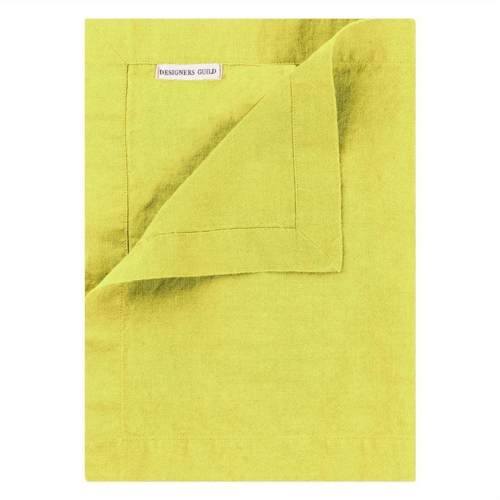 designers guild Lario Lemongrass Linen Placemats & Napkins