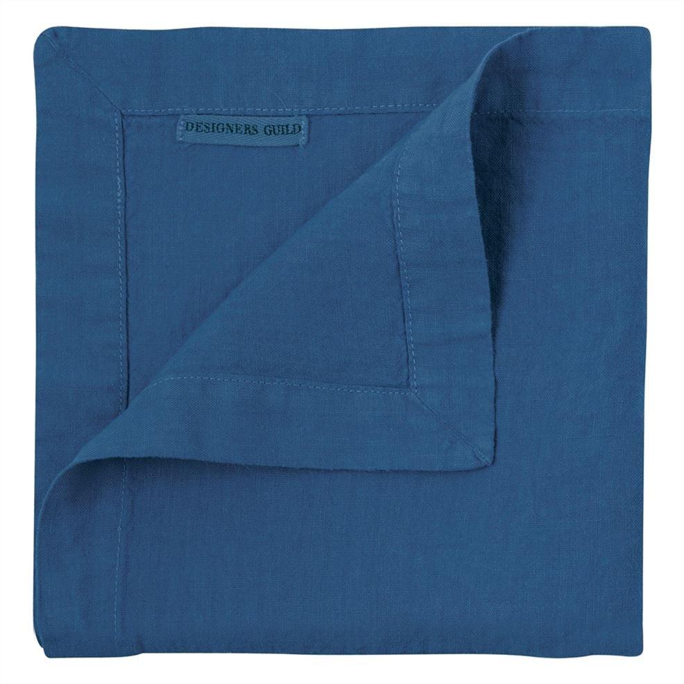 Designers Guild Lario Marine Linen Table Cloth Runner Placemats & Napkins