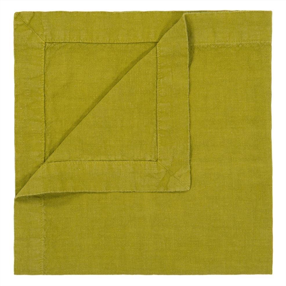 Designers Guild Lario Moss Linen Table Cloth Runner Placemats & Napkins