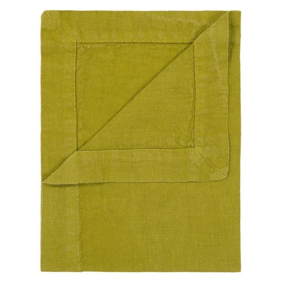 designers guild Lario Moss Linen Table Cloth Runner Placemats & Napkins