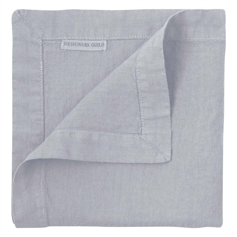 Designers Guild Lario Pale Grey Linen Table Cloth Runner Placemats & Napkins