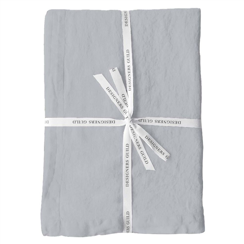 Designers Guild Lario Pale Grey Linen Table Cloth Runner Placemats & Napkins