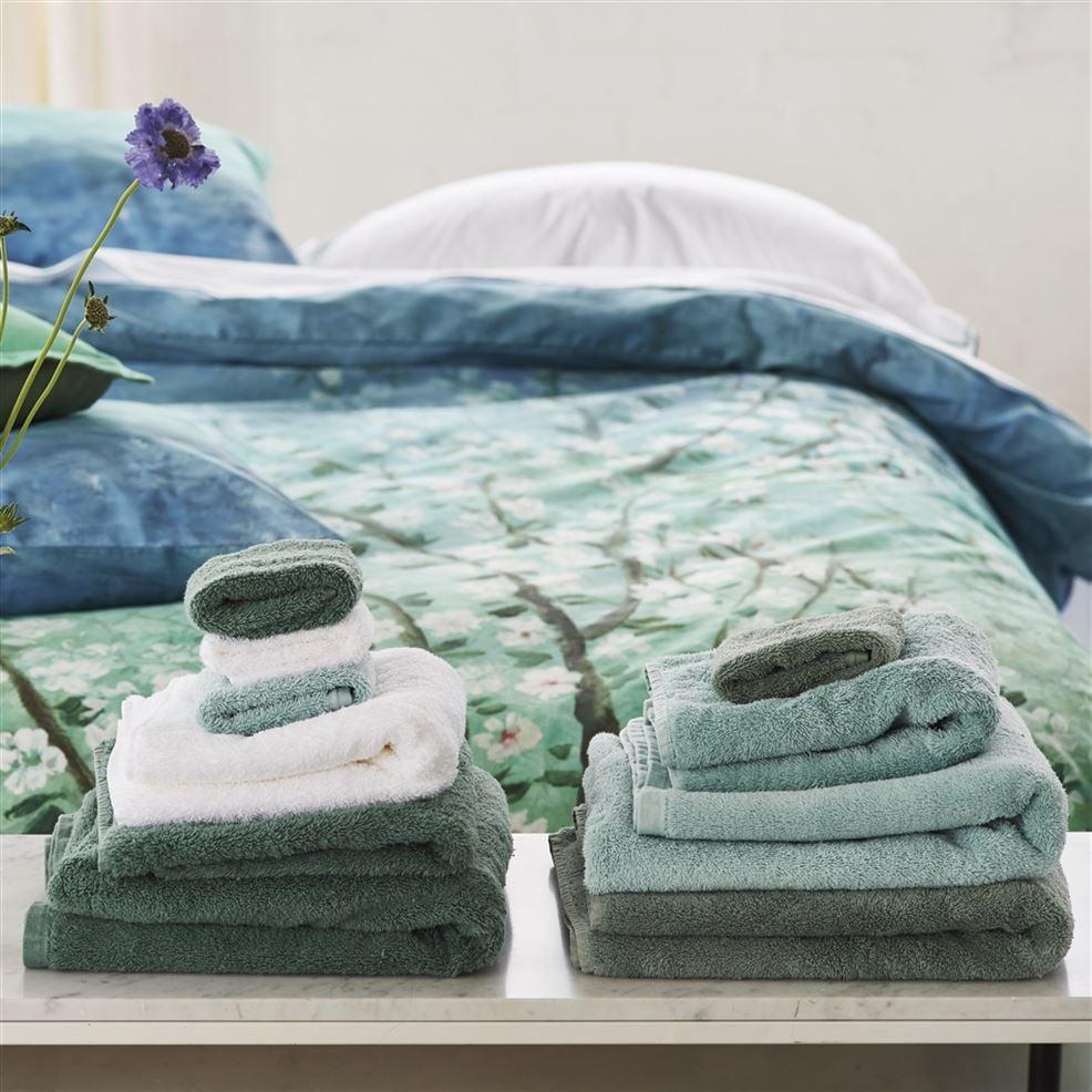 Designers Guild Loweswater Antique Jade Organic Towels