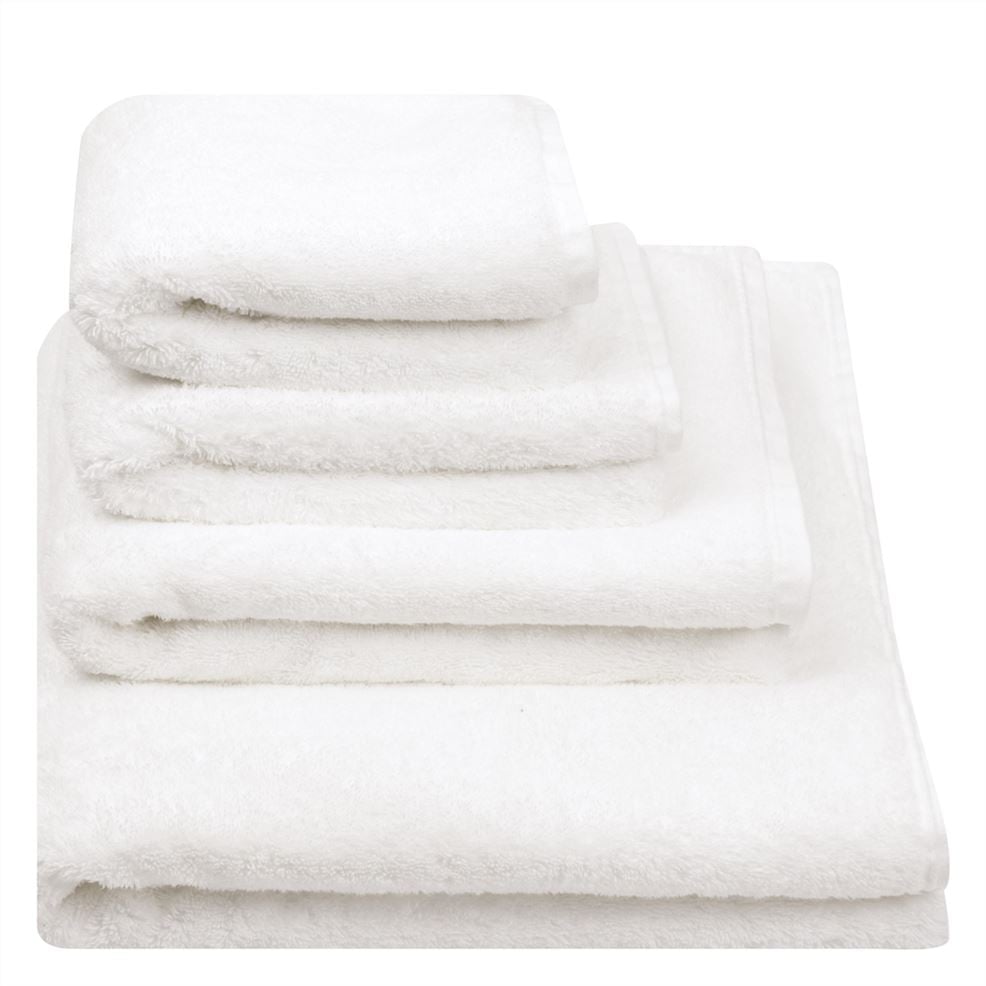 designers guild Loweswater Bianco Organic Cotton Towels
