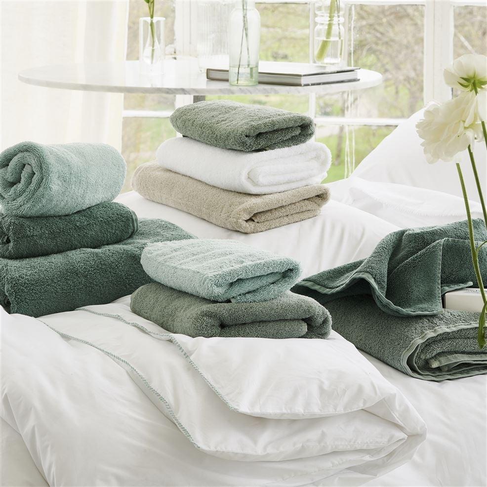 Designers Guild Loweswater Celadon Organic Cotton Towels