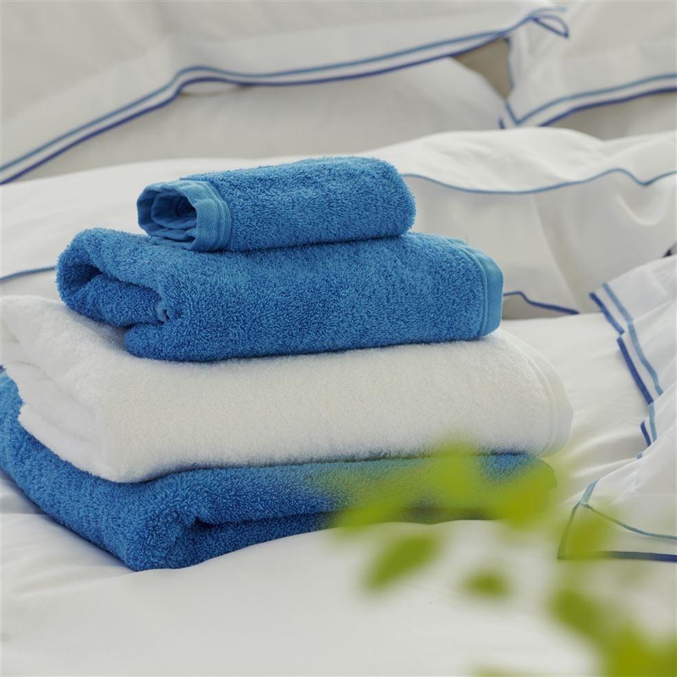 Designers Guild Loweswater Cobalt Organic Cotton Towels
