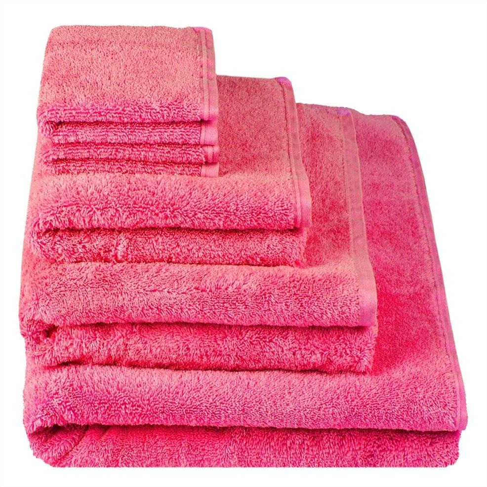 designers guild Loweswater Fuchsia Organic Cotton Towels