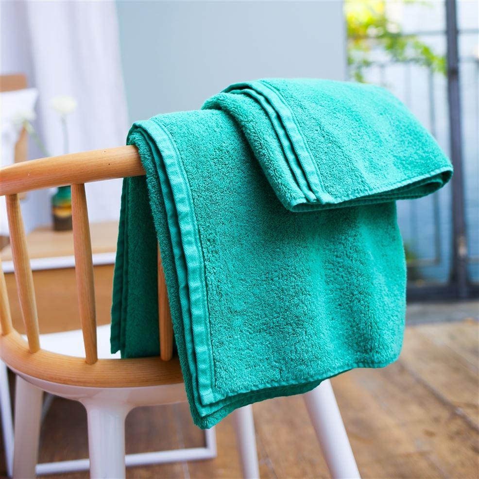 Designers Guild Loweswater Viridian Organic Cotton Towels