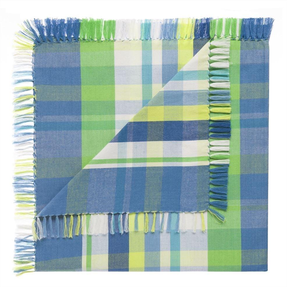 designers guild Madrasi Cobalt Cotton Runner Placemats & Napkins