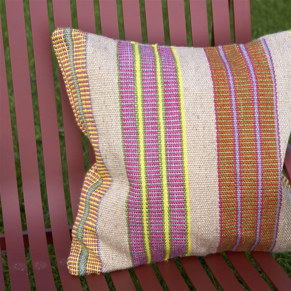 Designers Guild Mahakam Coral Outdoor Decorative Pillow