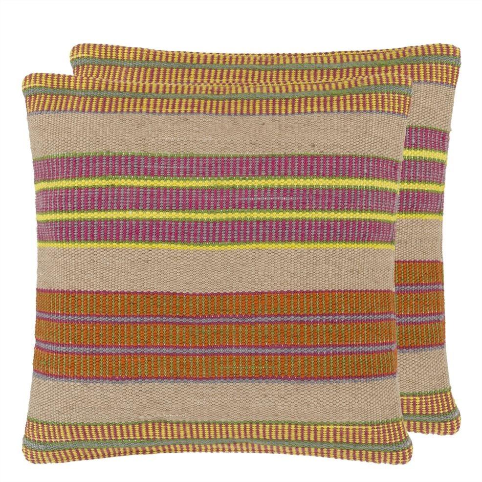 designers guild Mahakam Coral Outdoor Decorative Pillow