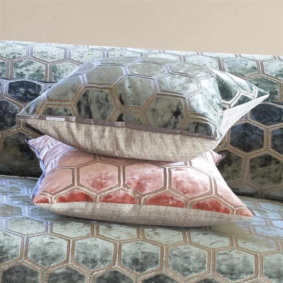 Designers Guild Manipur Jade Large Velvet Decorative Pillow