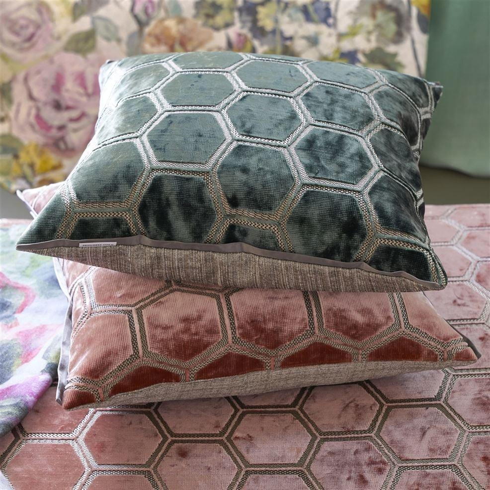 Designers Guild Manipur Jade Velvet Decorative Pillow