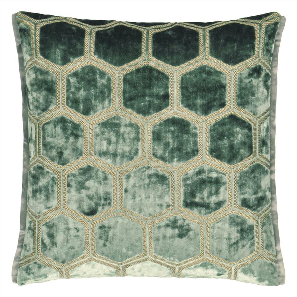 Designers Guild Manipur Jade Velvet Decorative Pillow