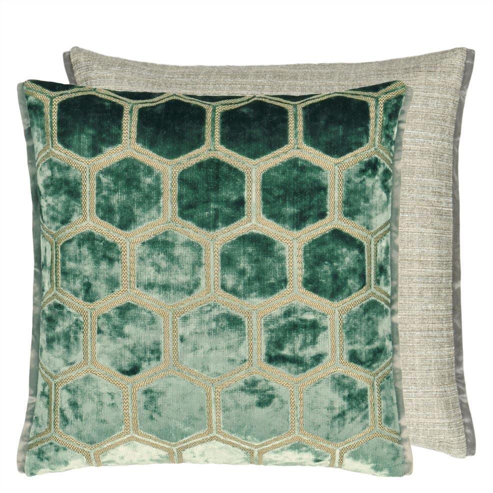 designers guild Manipur Jade Velvet Decorative Pillow