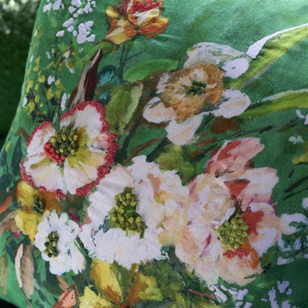 Designers Guild Margaretta Linen Emerald Decorative Pillow